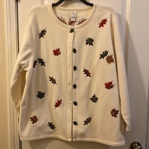 Falling leaves fleece coat